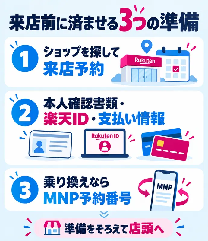 店舗へ行く前に済ませたい3つの準備
