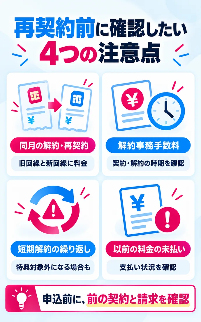 三木谷キャンペーンで再契約する前に知りたい4つの注意点
