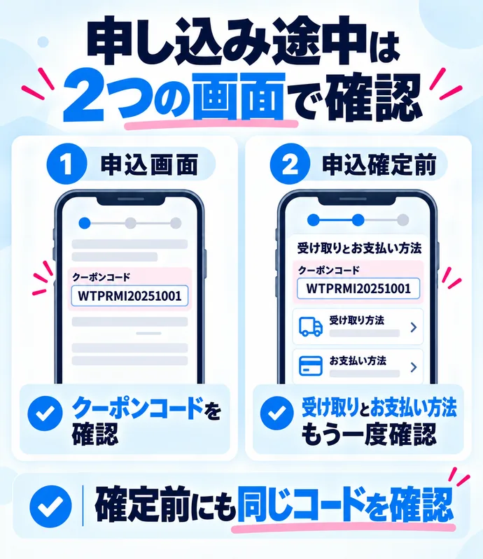 「申し込み途中」に三木谷キャンペーンの適用を確認する2つの方法