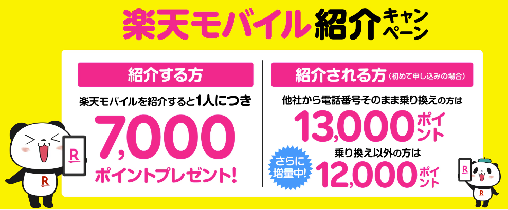 楽天モバイル紹介キャンペーン